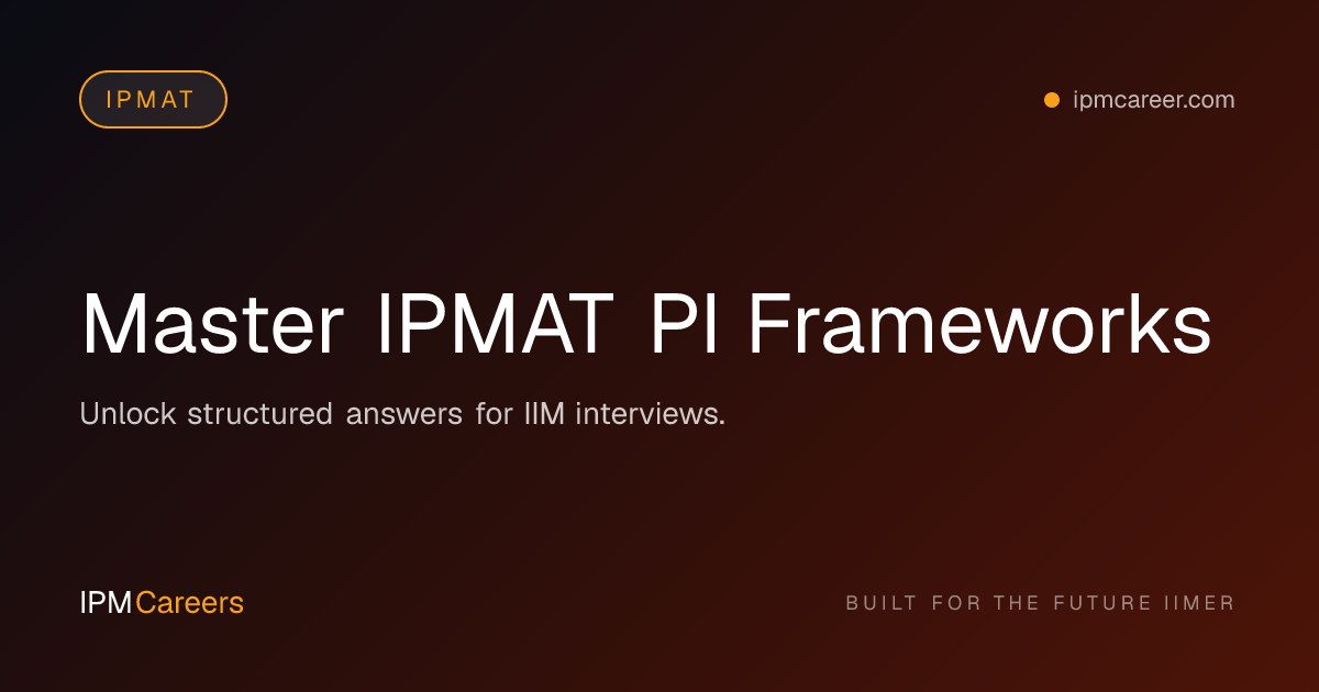 Master IPMAT PI Frameworks