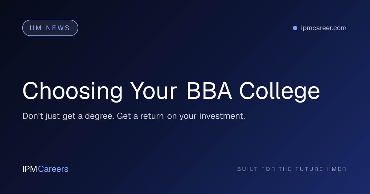 Choosing Your BBA College