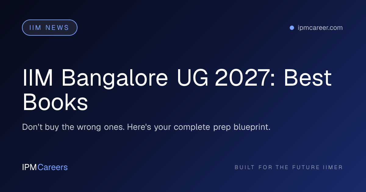 IIM Bangalore UG 2027: Best Books