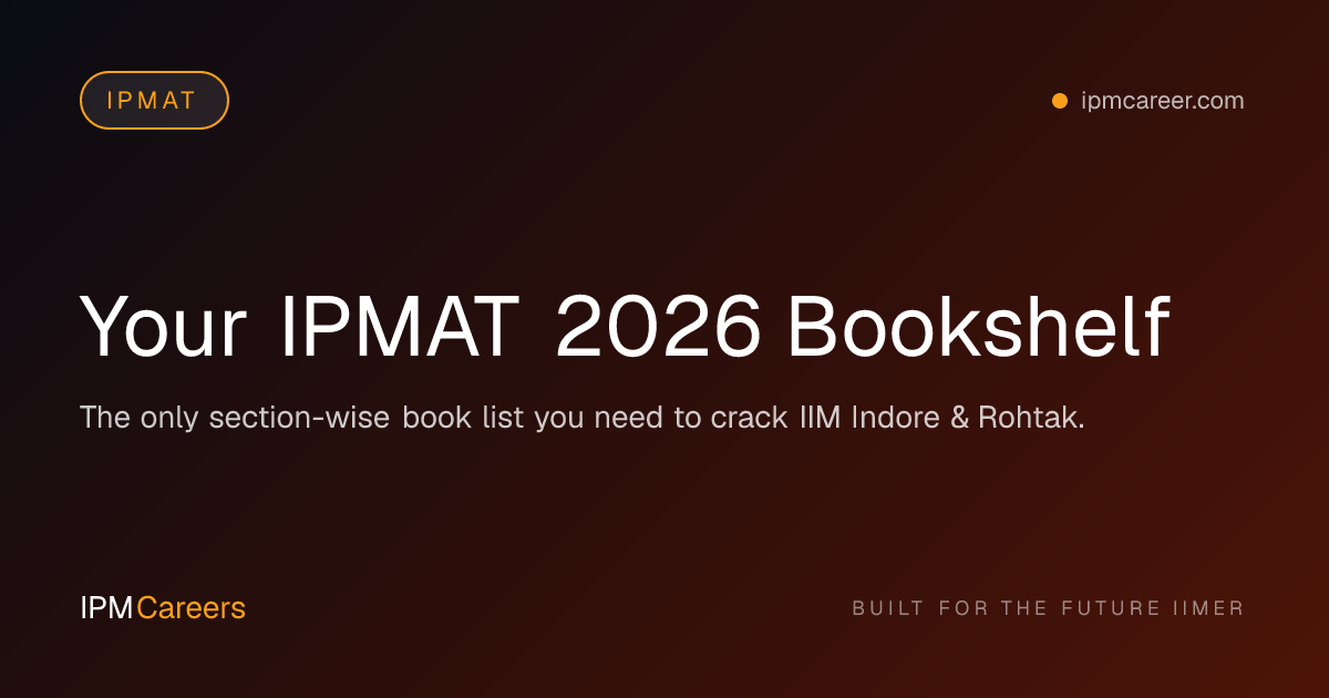 Your IPMAT 2026 Bookshelf