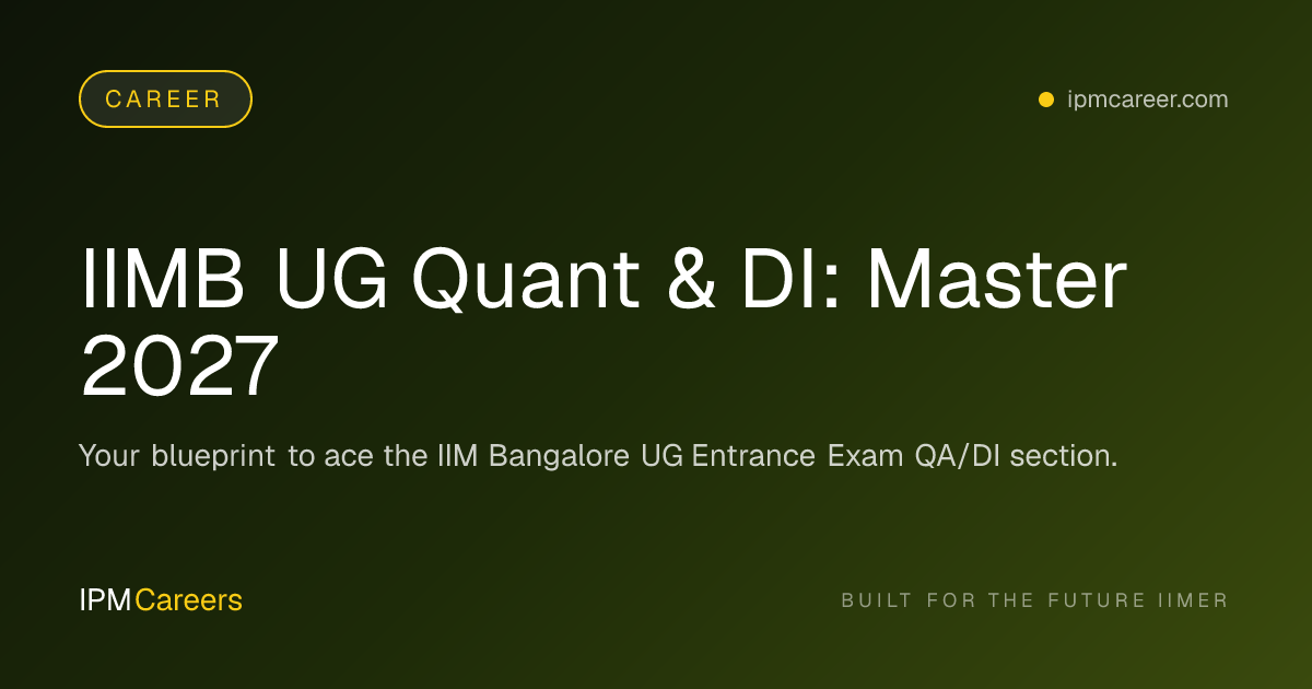 IIMB UG Quant & DI: Master 2027