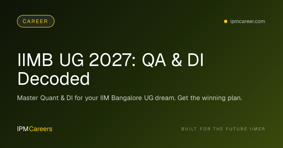 IIMB UG 2027: QA & DI Decoded