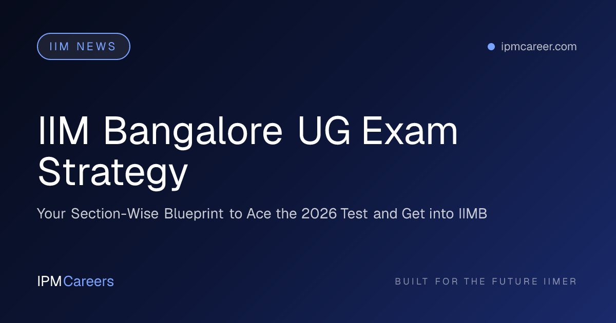 IIM Bangalore UG Exam Strategy