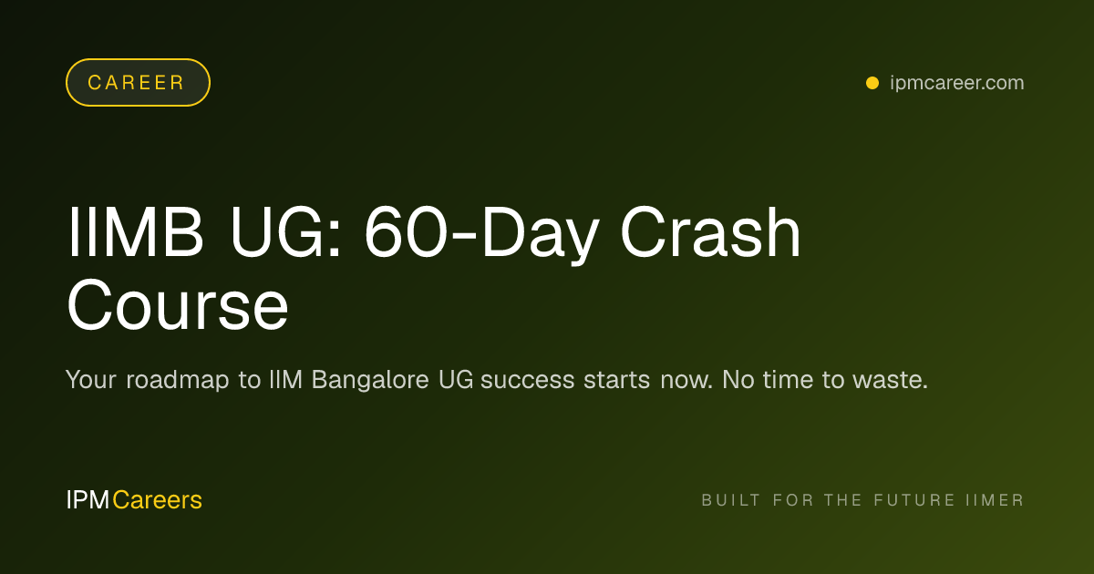IIMB UG: 60-Day Crash Course