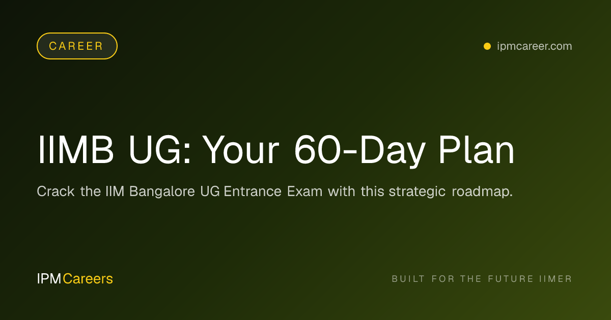 IIMB UG: Your 60-Day Plan