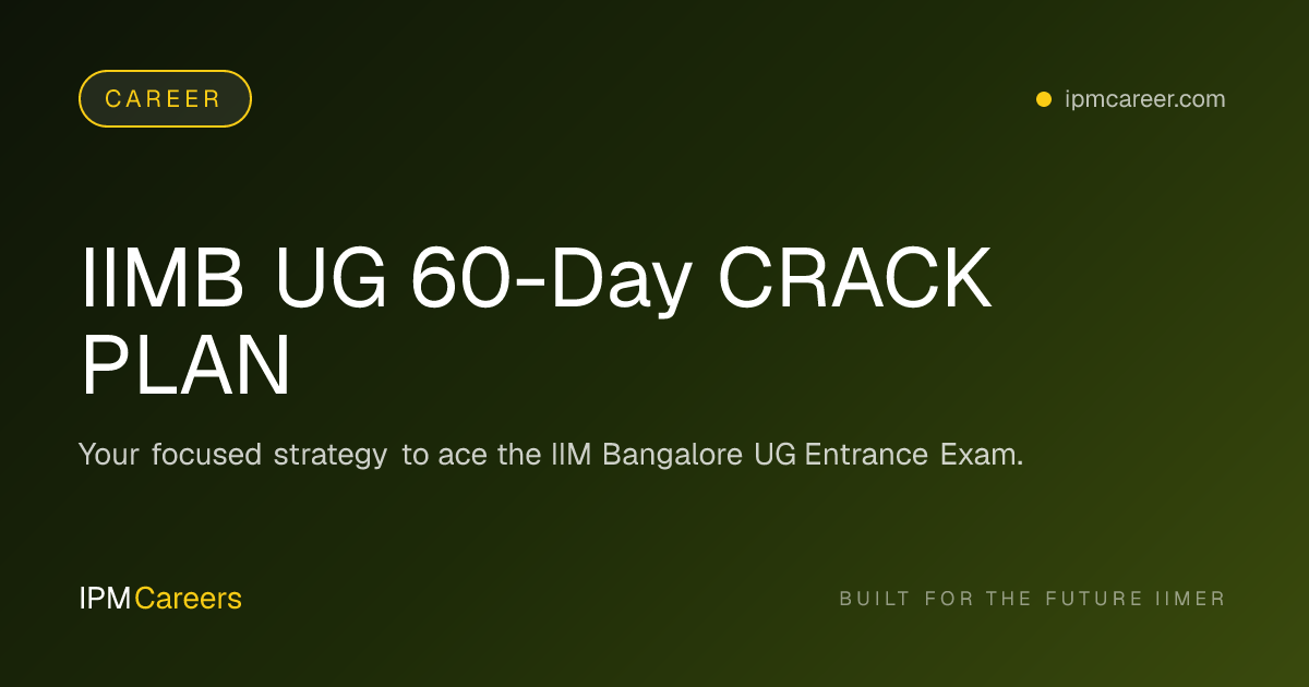 IIMB UG 60-Day CRACK PLAN
