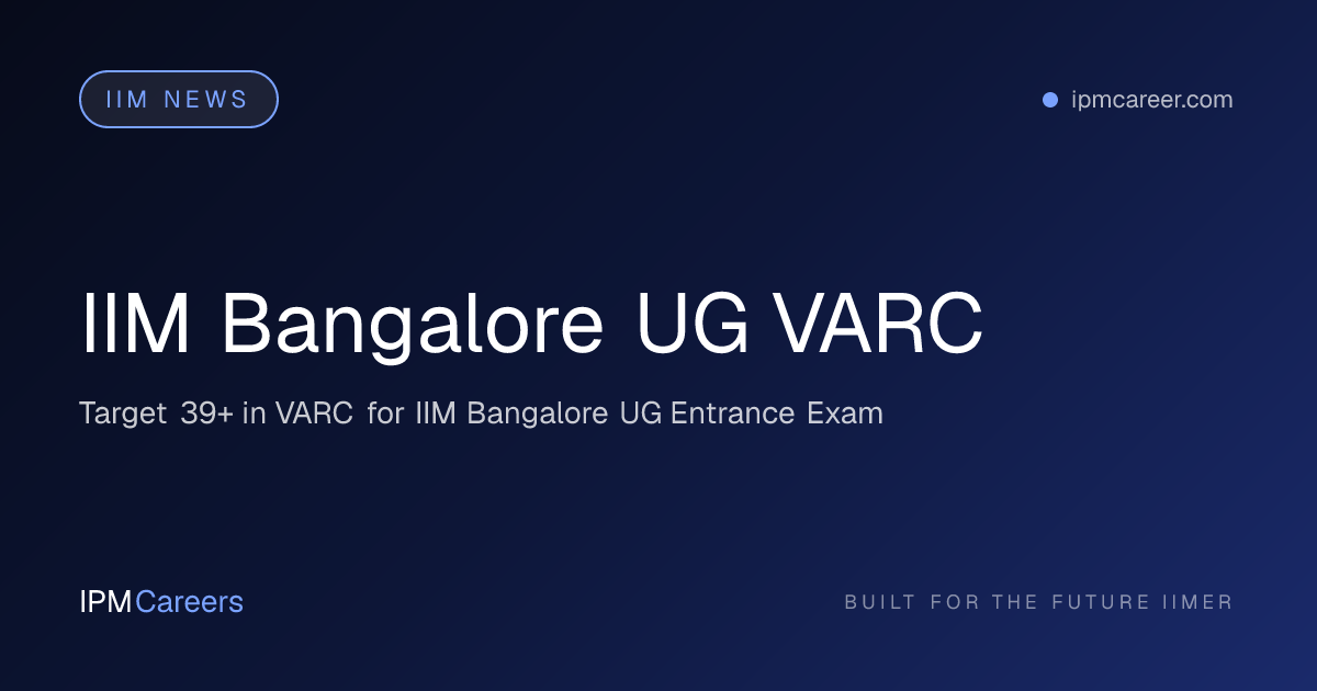 IIM Bangalore UG VARC