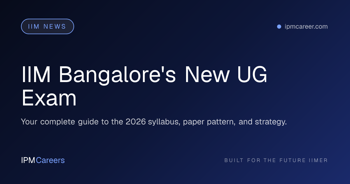 IIM Bangalore's New UG Exam