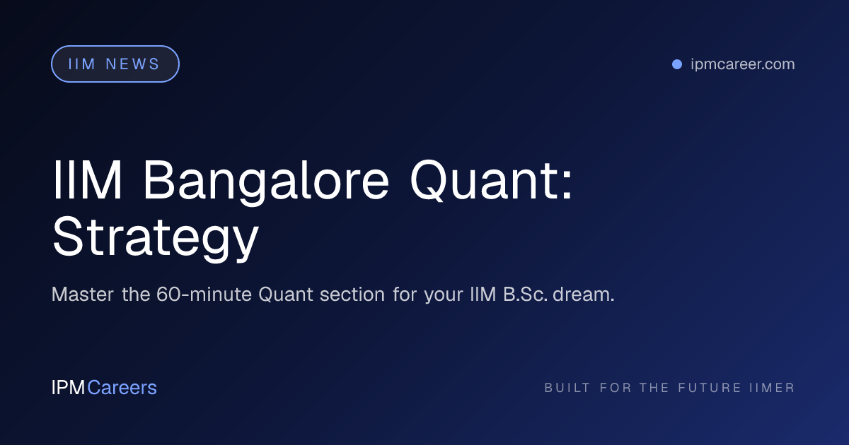 IIM Bangalore Quant: Strategy