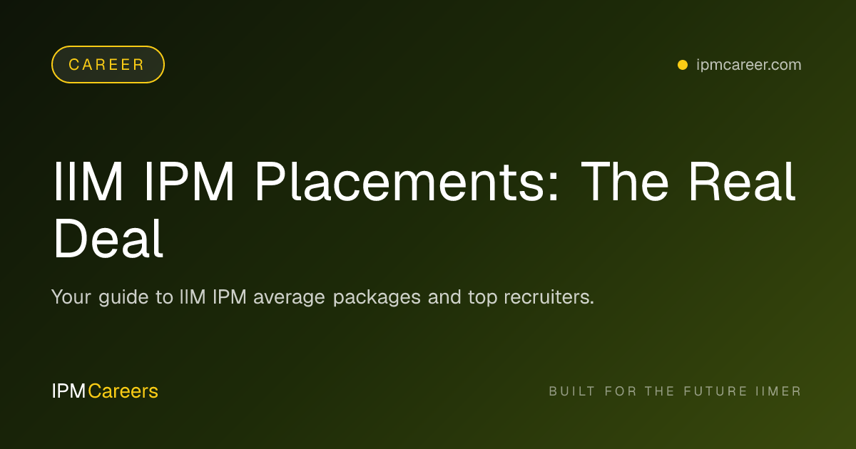 IIM IPM Placements: The Real Deal