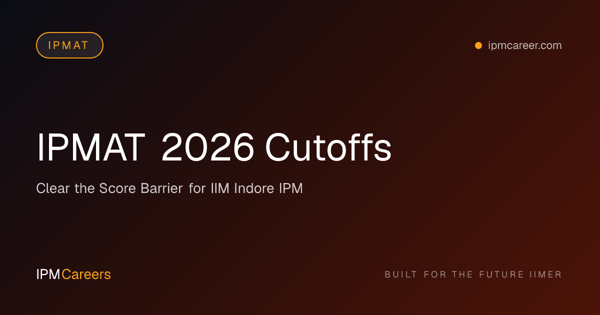 IPMAT 2026 Cutoffs