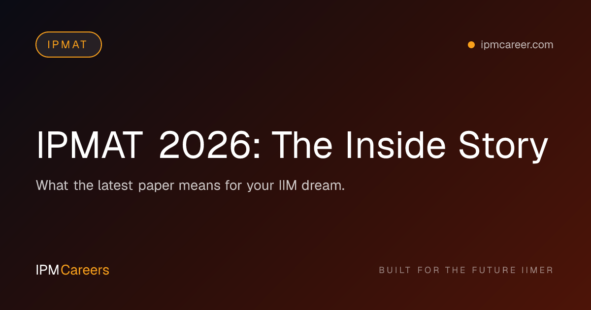 IPMAT 2026: The Inside Story