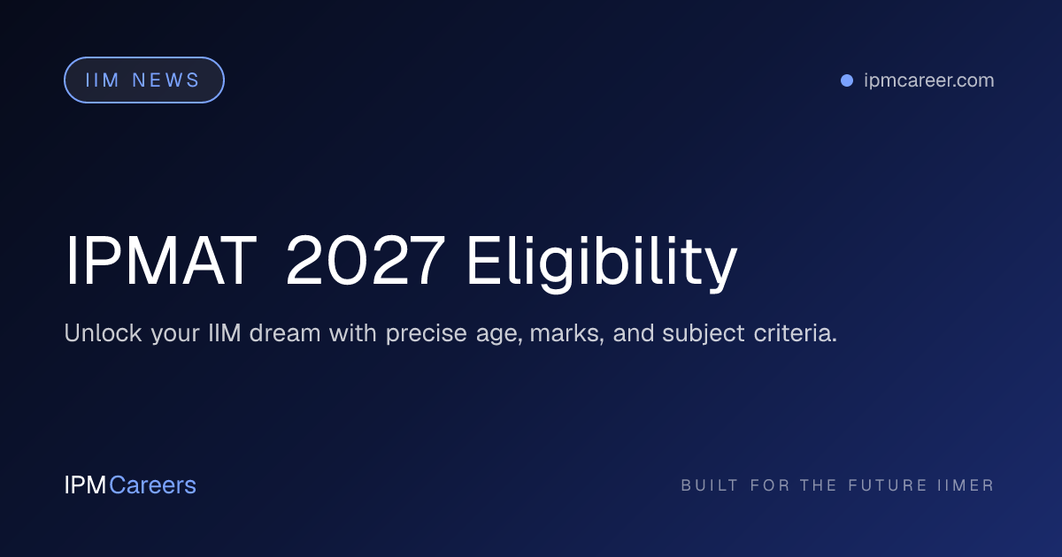 IPMAT 2027 Eligibility