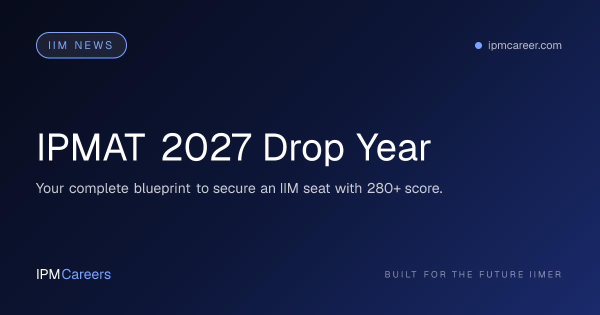 IPMAT 2027 Drop Year