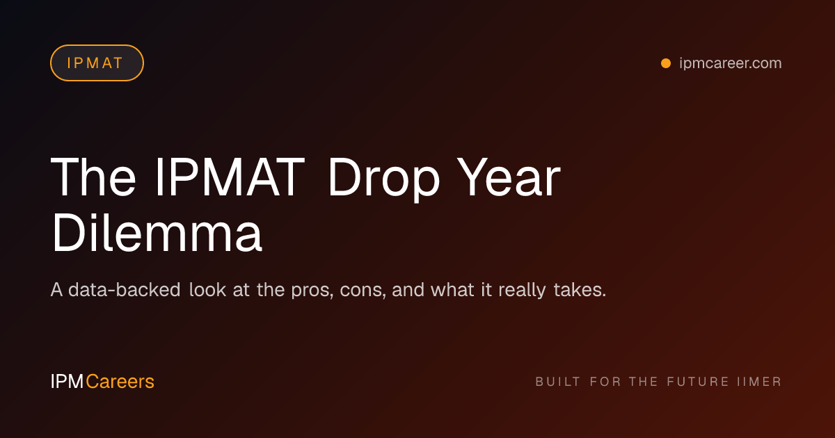 The IPMAT Drop Year Dilemma