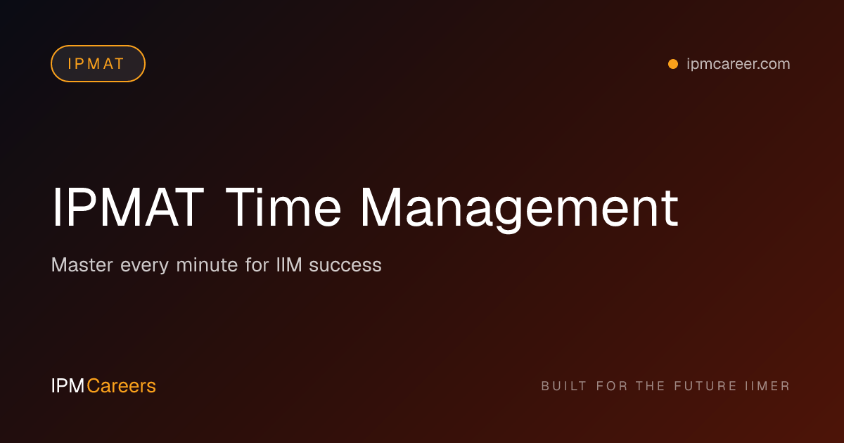 IPMAT Time Management