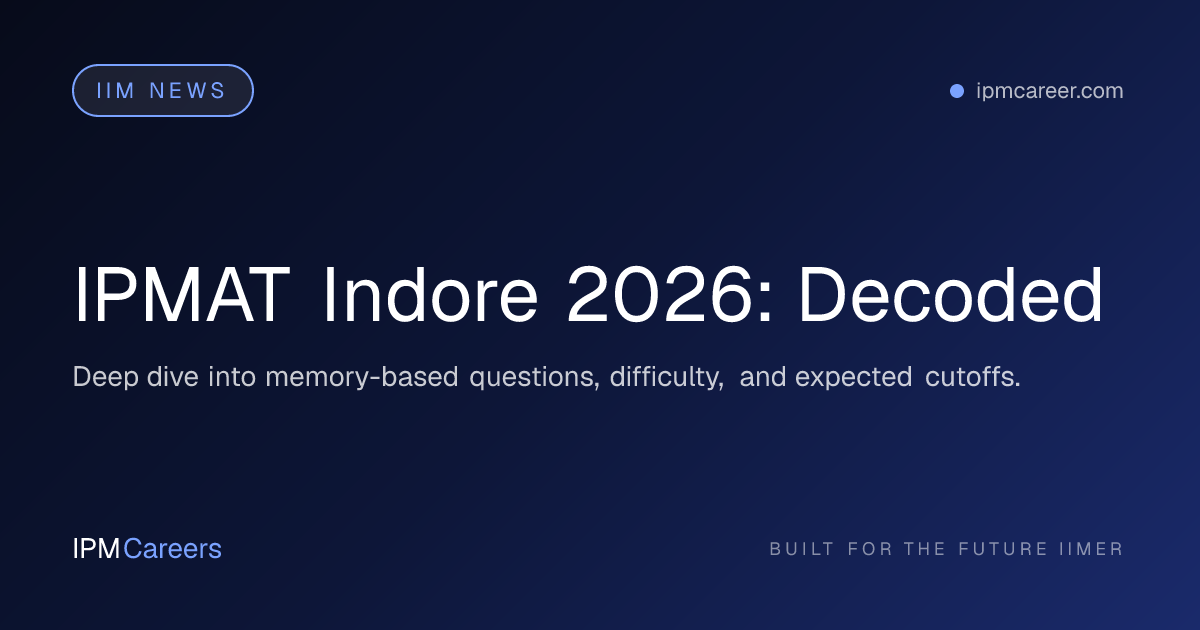 IPMAT Indore 2026: Decoded