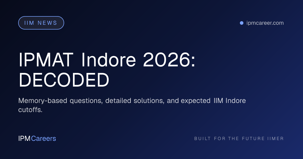 IPMAT Indore 2026: DECODED