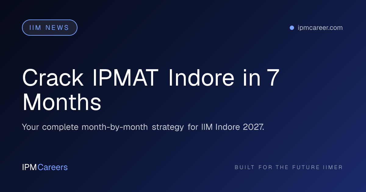 Crack IPMAT Indore in 7 Months