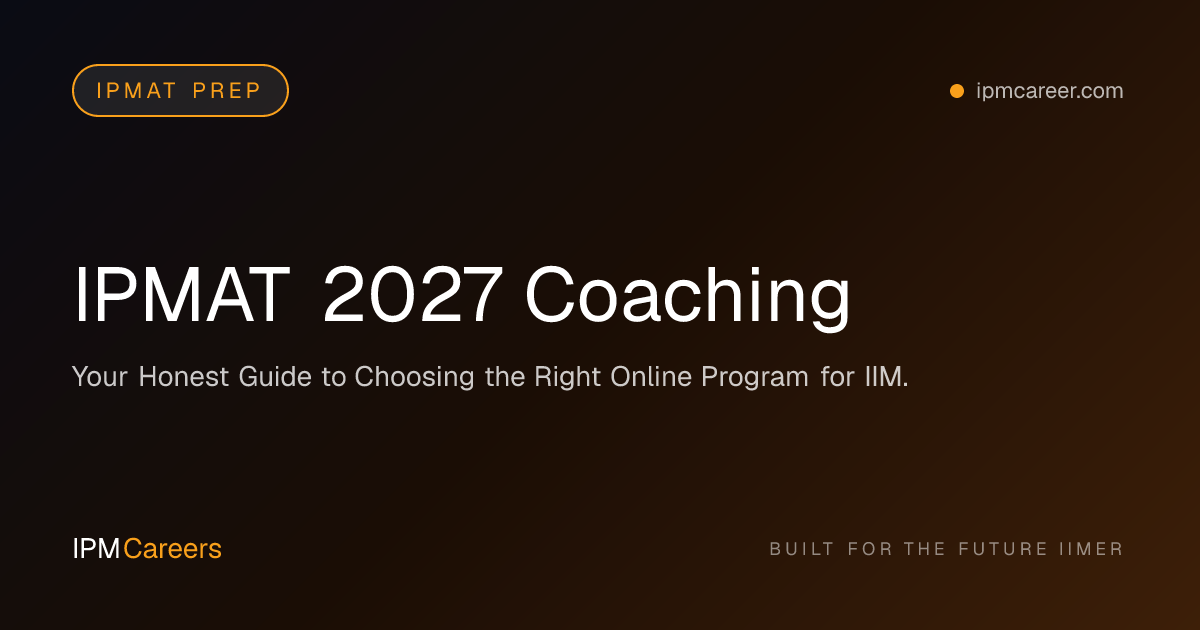 IPMAT 2027 Coaching