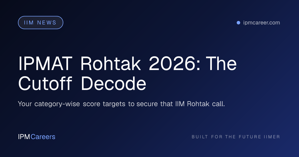 IPMAT Rohtak 2026: The Cutoff Decode
