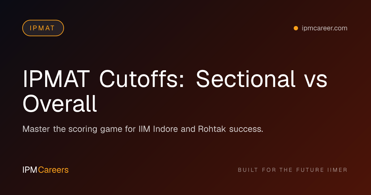 IPMAT Cutoffs: Sectional vs Overall