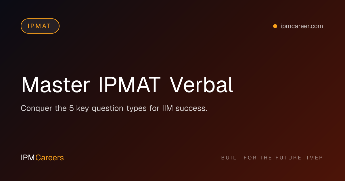 Master IPMAT Verbal