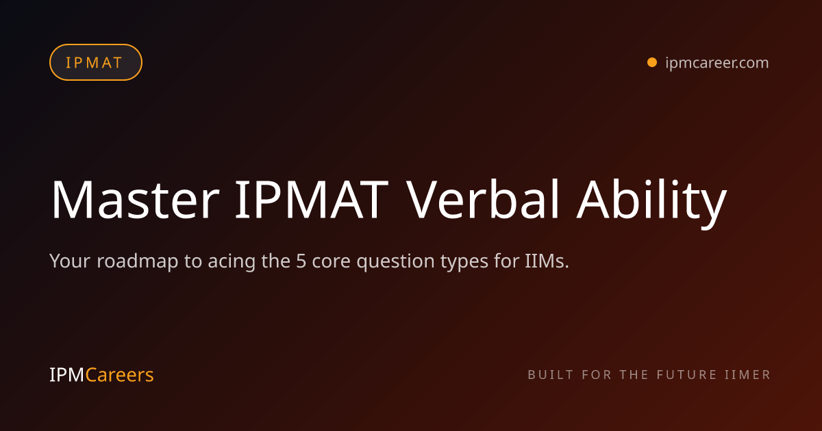 Master IPMAT Verbal Ability