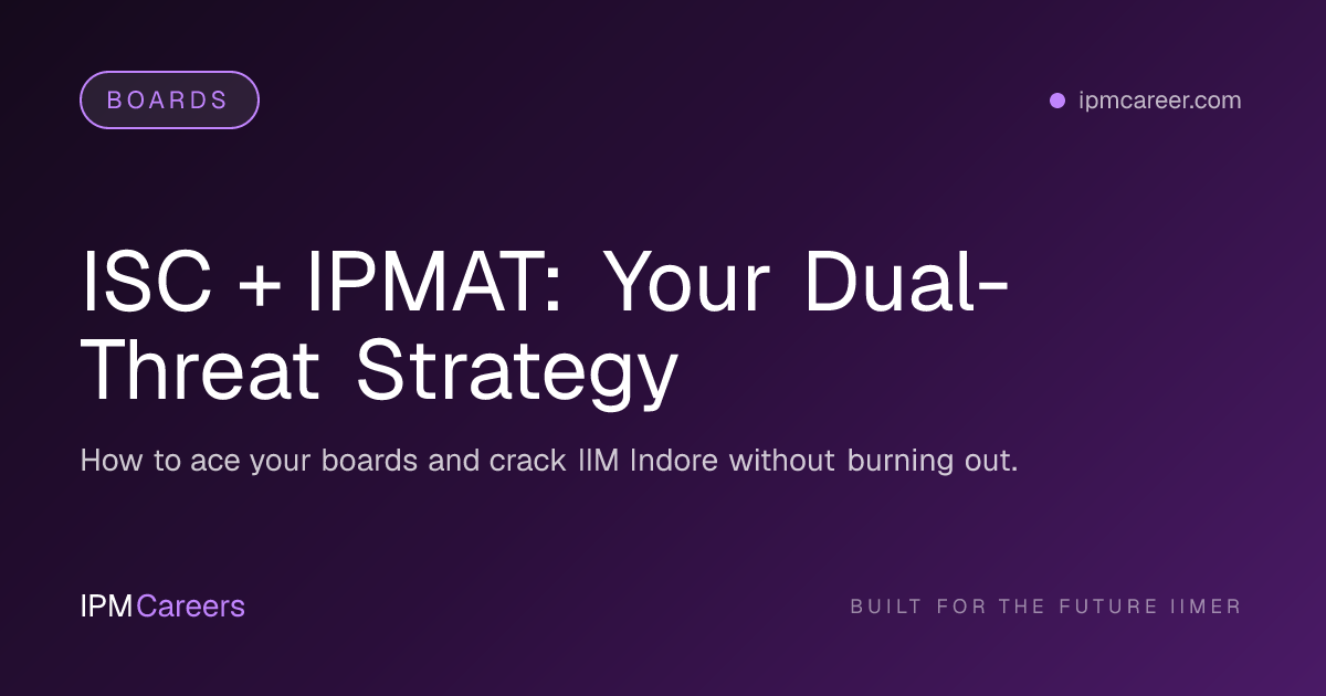 ISC + IPMAT: Your Dual-Threat Strategy