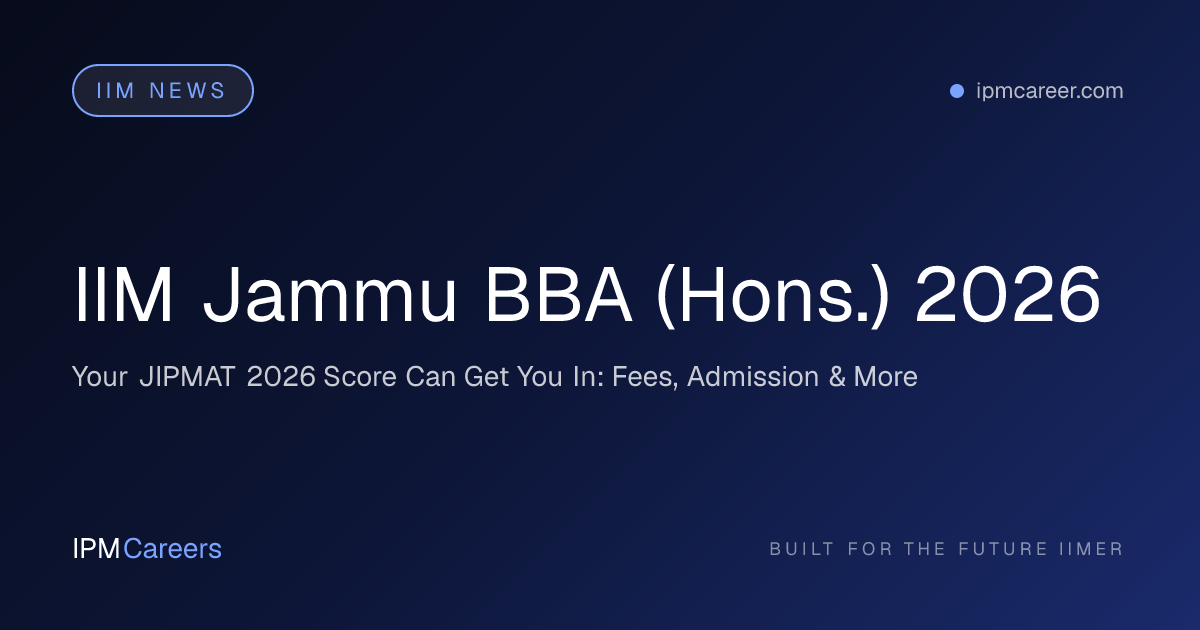 IIM Jammu BBA (Hons.) 2026