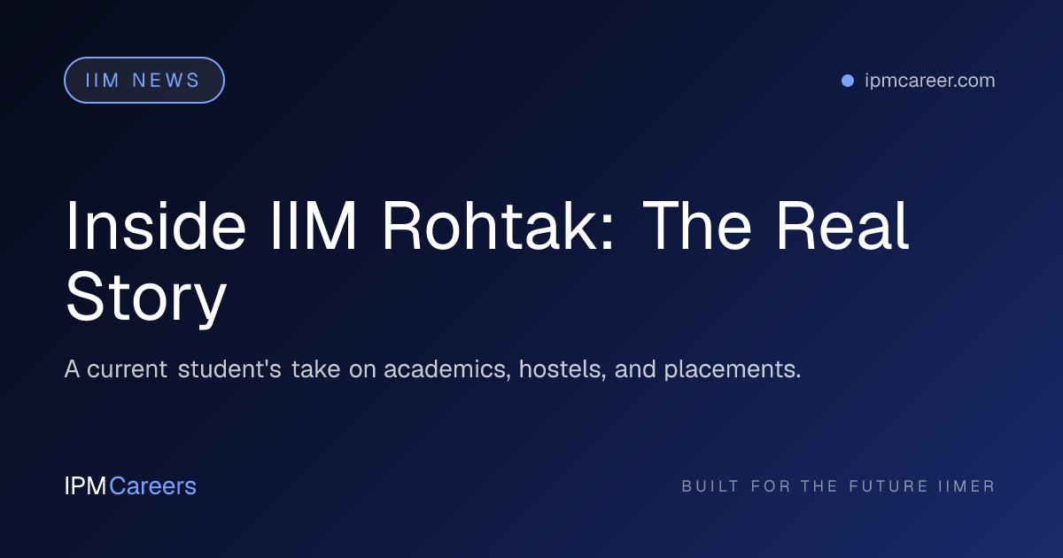 Inside IIM Rohtak: The Real Story